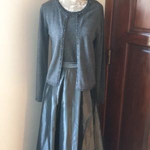 Three piece top and long fancy skirt/ gown